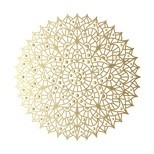 Mandala dorado del festival Rostros de la Iluminación